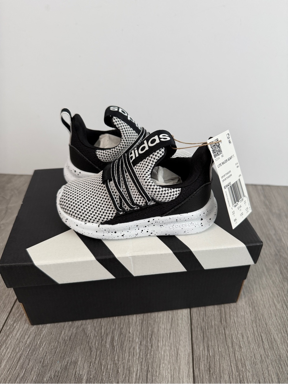 Adidas Lite Racer Adapt 7.0 Baby Boy Running Shoes NWT Size 6K